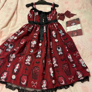 アンジェリックプリティー(Angelic Pretty)のhorror candy shop3点セット　ワイン(ひざ丈ワンピース)