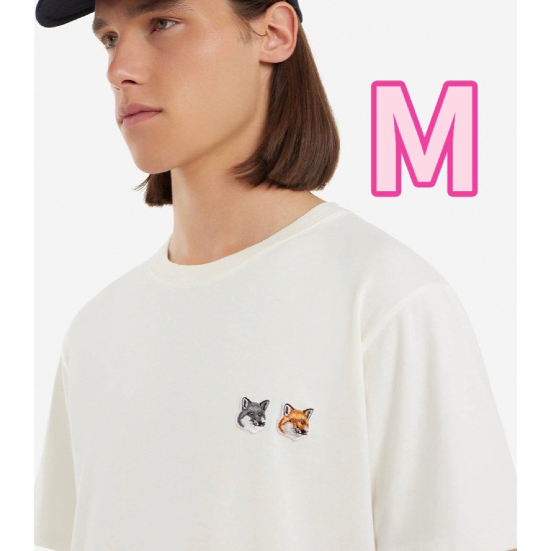 MAISON KITSUNE'(メゾンキツネ)のMaison Kitsune メゾンキツネ Mサイズ 白 フォックス Tシャツ レディースのトップス(Tシャツ(半袖/袖なし))の商品写真
