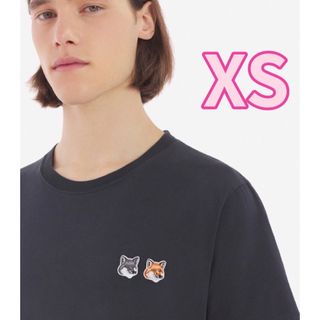 メゾンキツネ(MAISON KITSUNE')のMaison Kitsune メゾンキツネ XSサイズ 黒 フォックス Tシャツ(Tシャツ(半袖/袖なし))