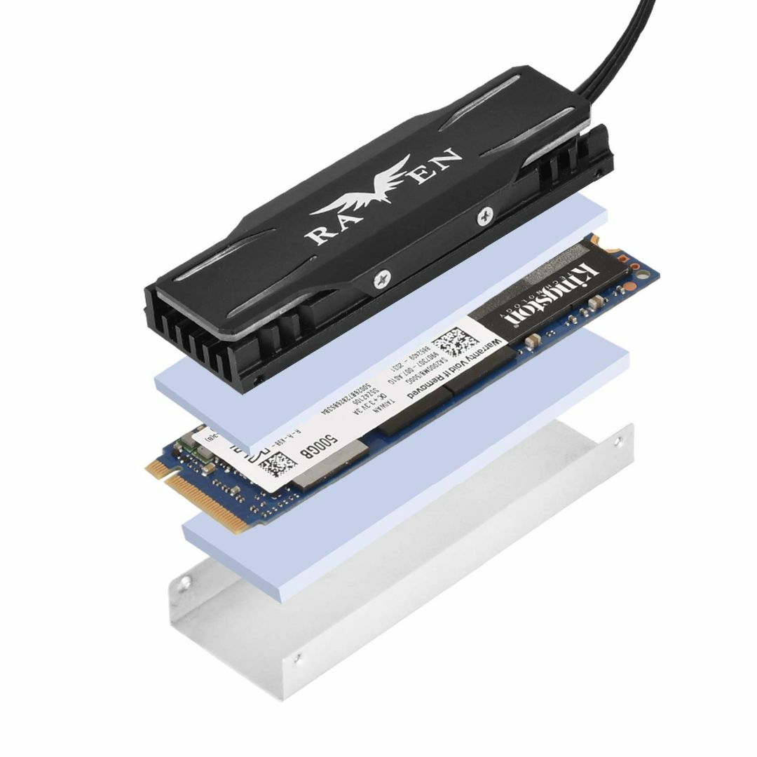 【在庫セール】SilverStone ARGBライティング M.2 SSD専用放 6