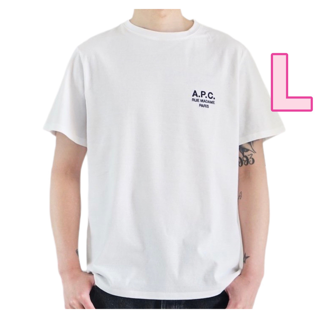 A.P.C. アーペーセー 白 Lサイズ 刺繍 Smallロゴ  Tシャツ