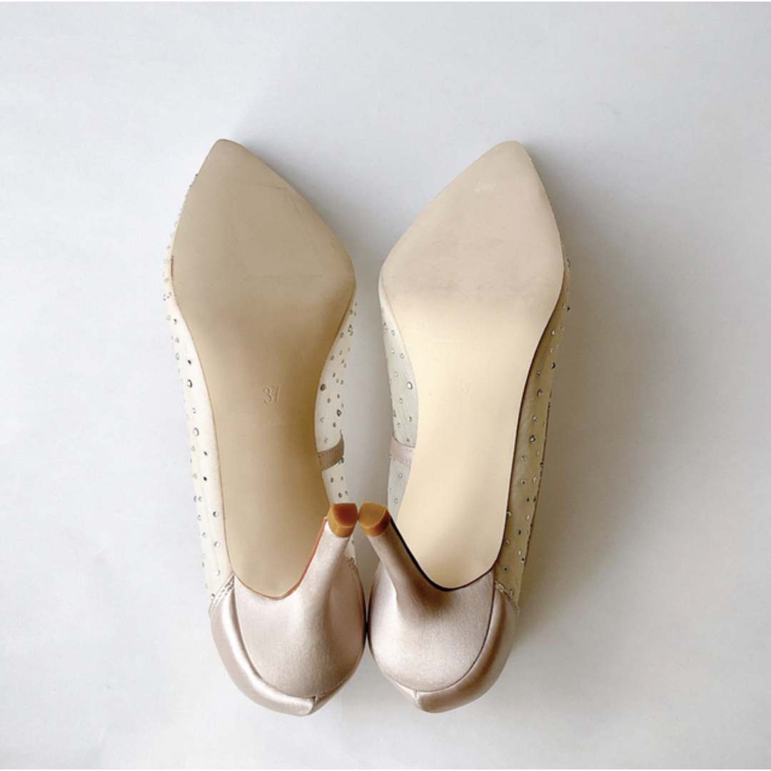 靴/シューズ【未使用】グレースコンチネンタル　ビジューパンプス◇37 23.5cm結婚式