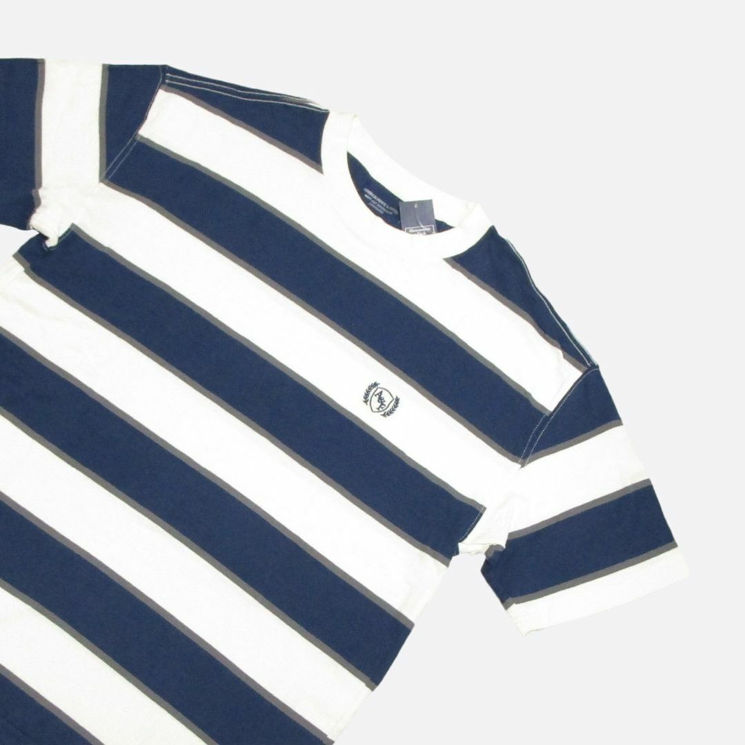 Abercrombie&Fitch(アバクロンビーアンドフィッチ)の★新品★アバクロンビー&フィッチ★ボーダーTシャツ (White/Navy/M) メンズのトップス(Tシャツ/カットソー(半袖/袖なし))の商品写真