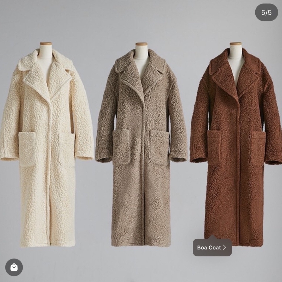 美品 アンティミテ 佐々木希 ムートン ボアコート ブラウン - ムートン
