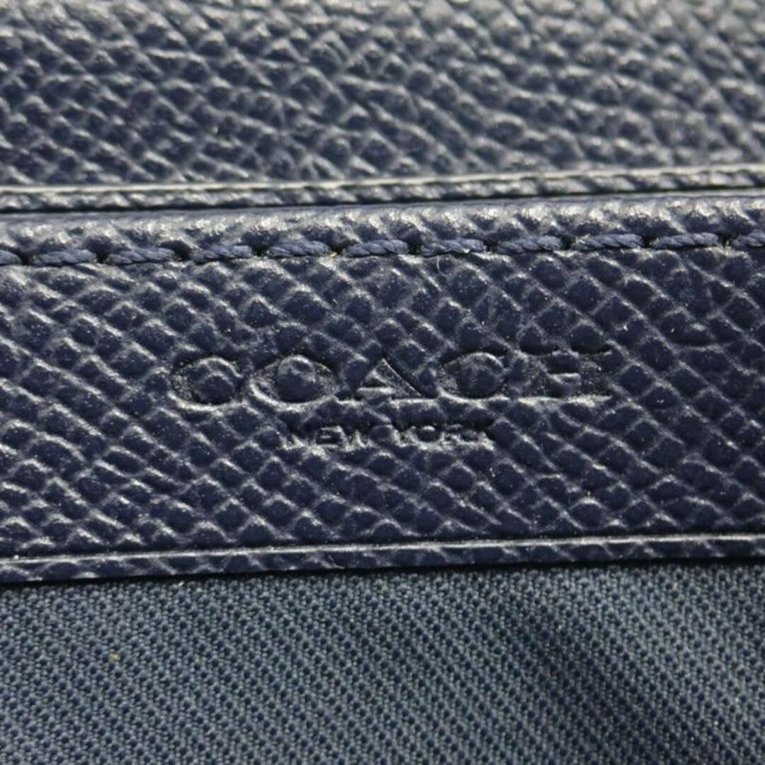 COACH(コーチ)のCOACH コーチ 長財布 ジッピーウォレット ネイビー レザー ワンポイント レディースのファッション小物(財布)の商品写真