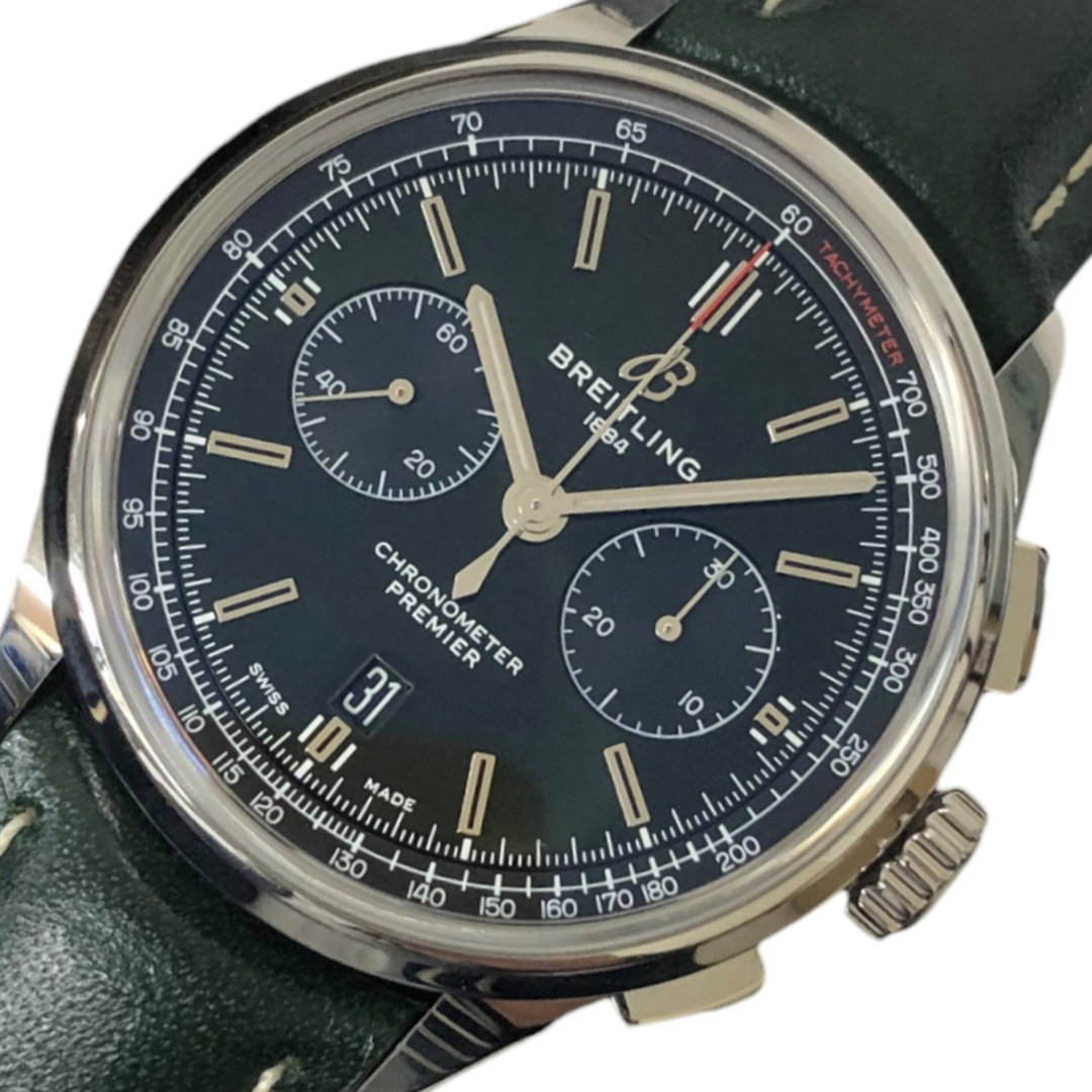 ブライトリング BREITLING プレミエ　B01　クロノグラフ　42　ベントレー AB0118A11L1X1 グリーン文字盤 ステンレススチール SS メンズ 腕時計