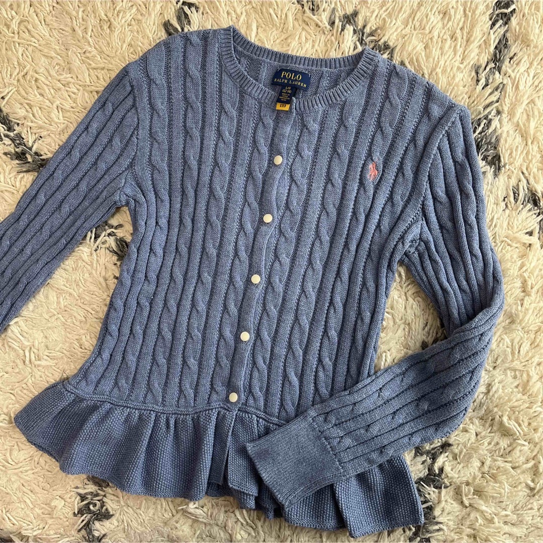 POLO RALPH LAUREN(ポロラルフローレン)のポロラルフローレン　ケーブルニット　ペプラム　カーディガン レディースのトップス(カーディガン)の商品写真