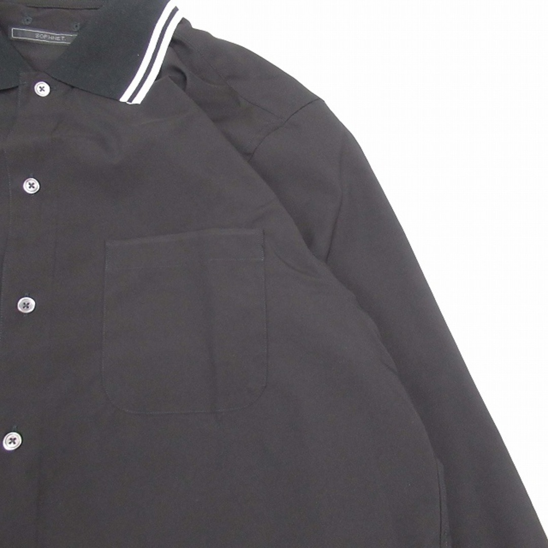 SOPHNET. - 美品 20SS ソフネット ライン リブ カラー シャツ 長袖