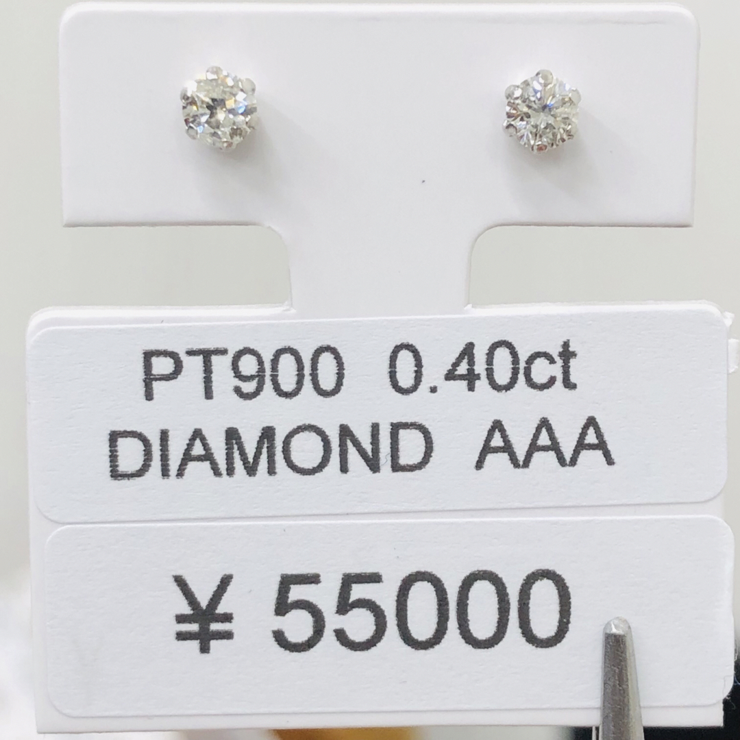 DE-23327 PT900 ピアス ダイヤモンド 0.40ct