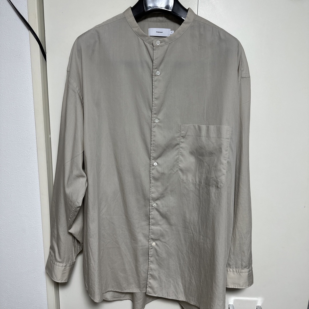 グラフペーパーBroad Oversized Band Collar Shirt