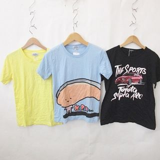 アザー(other)のダブルフォーカス Tシャツ 3枚セット 企業コラボ イラスト 水色 黄 黒 S(Tシャツ/カットソー(半袖/袖なし))