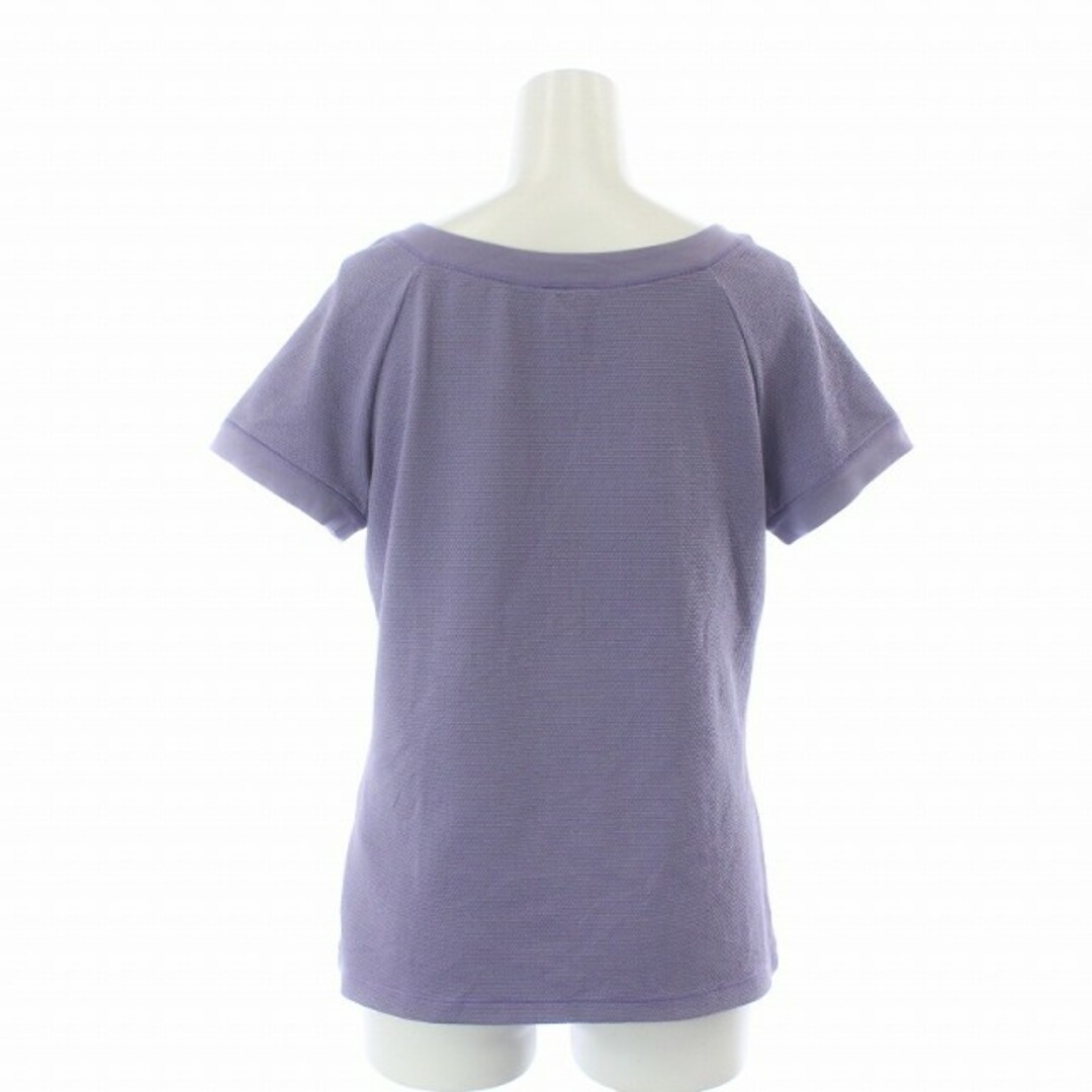 ARMANI COLLEZIONI(アルマーニ コレツィオーニ)のアルマーニ コレツィオーニ カットソー Tシャツ 半袖 ワッフル生地 S 紫 レディースのトップス(Tシャツ(半袖/袖なし))の商品写真