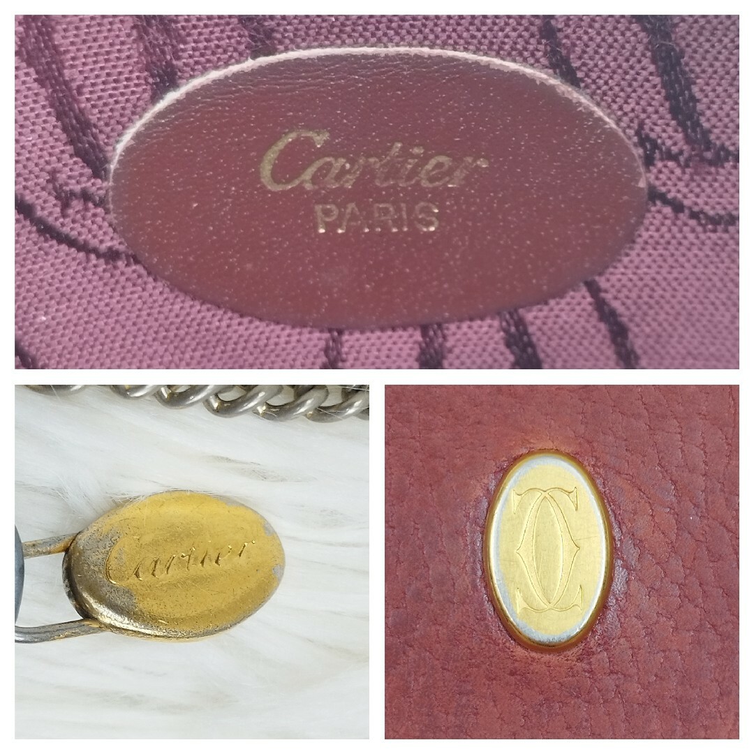 Cartier カルティエ コインケース ポーチ マストライン チェーン 箱