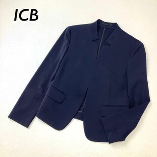 アイシービー(ICB)のICB きざみ 襟 ジャケット 綺麗め ダーク ネイビー(テーラードジャケット)
