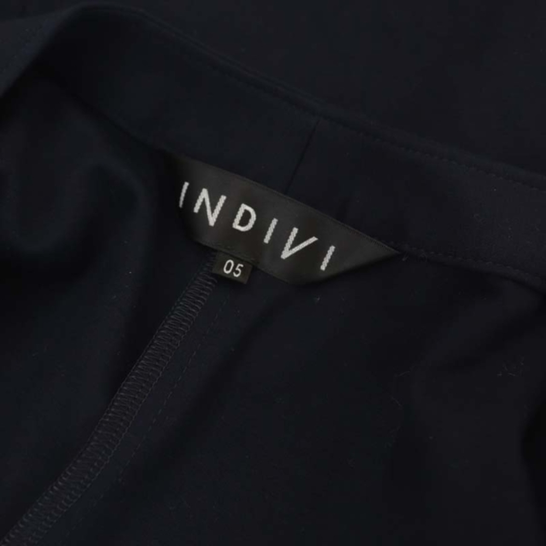 INDIVI(インディヴィ)のインディヴィ ジャージーノーカラージャケット カシュクール ストレッチ 05 紺 レディースのジャケット/アウター(その他)の商品写真