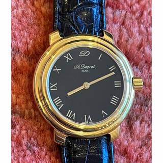 エステーデュポン(S.T. Dupont)のスイス製高級腕時計　S.Tデュポン 金張　男女兼用(腕時計(アナログ))