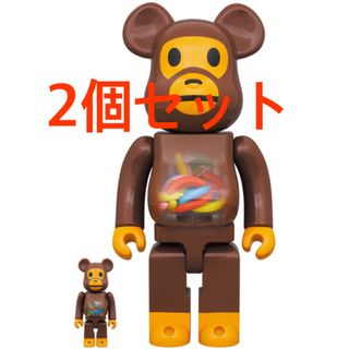 ベアブリック(BE@RBRICK)のBE@RBRICK BABY MILO AND BANANA 100% 400%(その他)