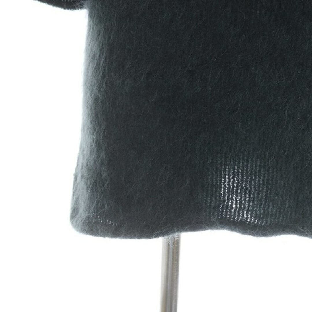 STRAWBERRY-FIELDS(ストロベリーフィールズ)のストロベリーフィールズ シャギーニット ボトルネック 七分袖 チャコールグレー レディースのトップス(ニット/セーター)の商品写真