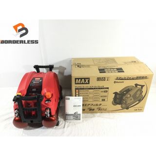 ☆未使用品☆ MAX マックス 11L 常圧/高圧 エアコンプレッサ AK-HL1270E3 赤/レッド Bluetooth スマホで遠隔操作 78456(工具)