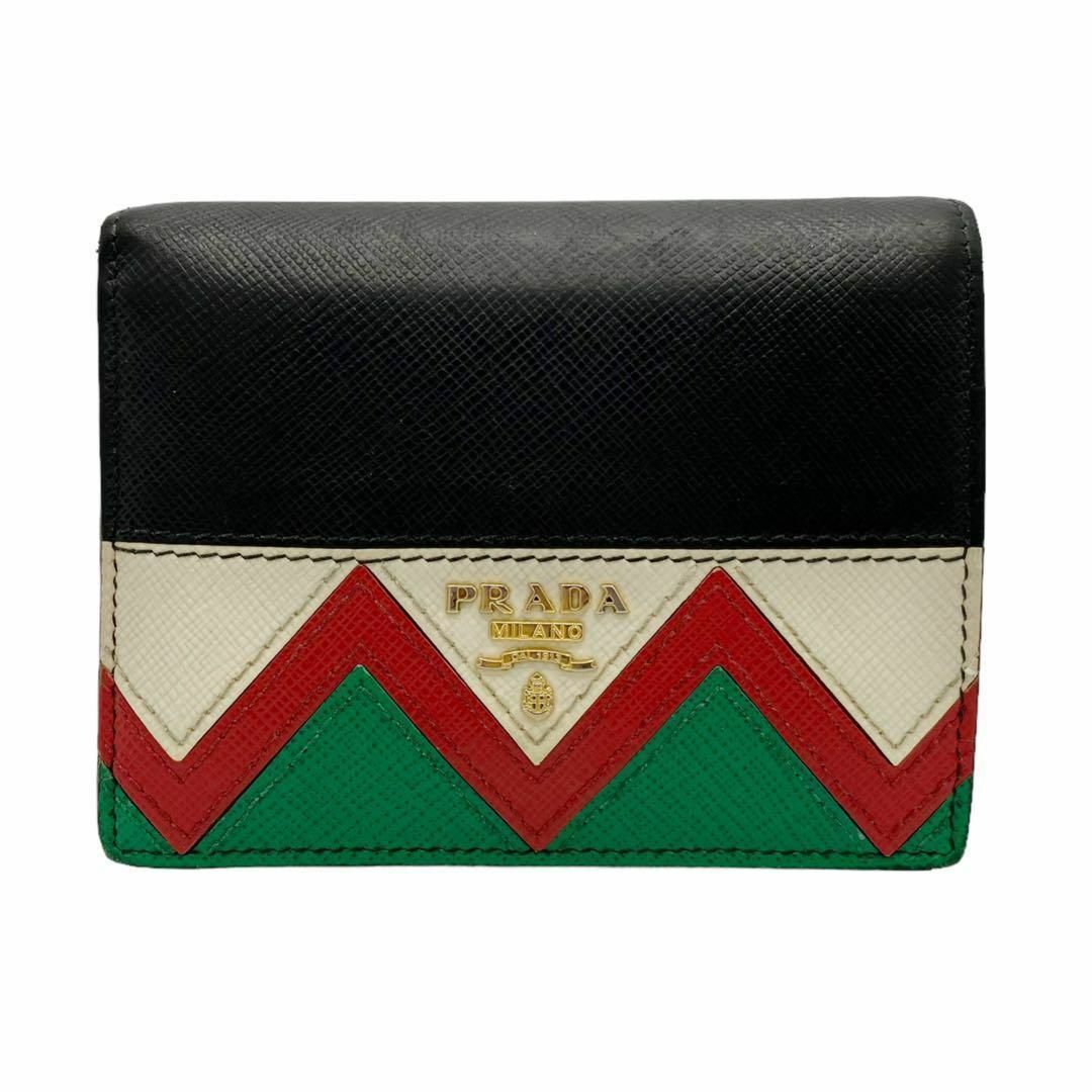 PRADA - ⭐️美品⭐️ プラダ サフィアーノレザー グリークキー 二