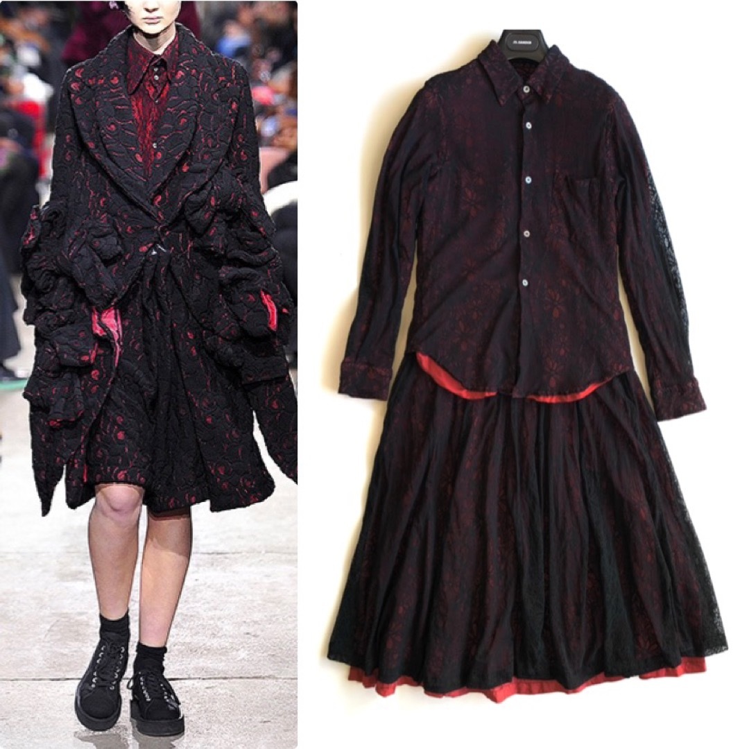 《美品》COMME des GARCONS シャツ スカート セット 総レース