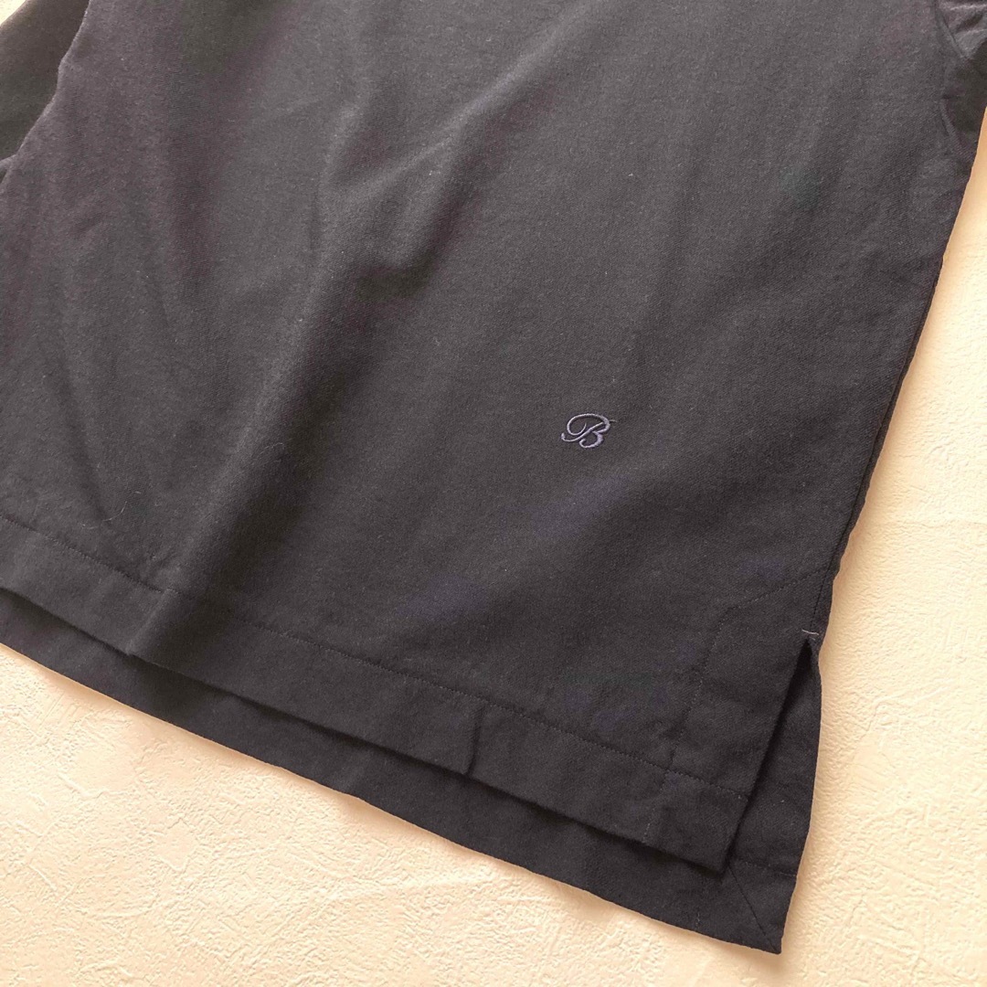 ○マディソンブルー○七分袖ロゴ刺繍いりカットソー ボートネック