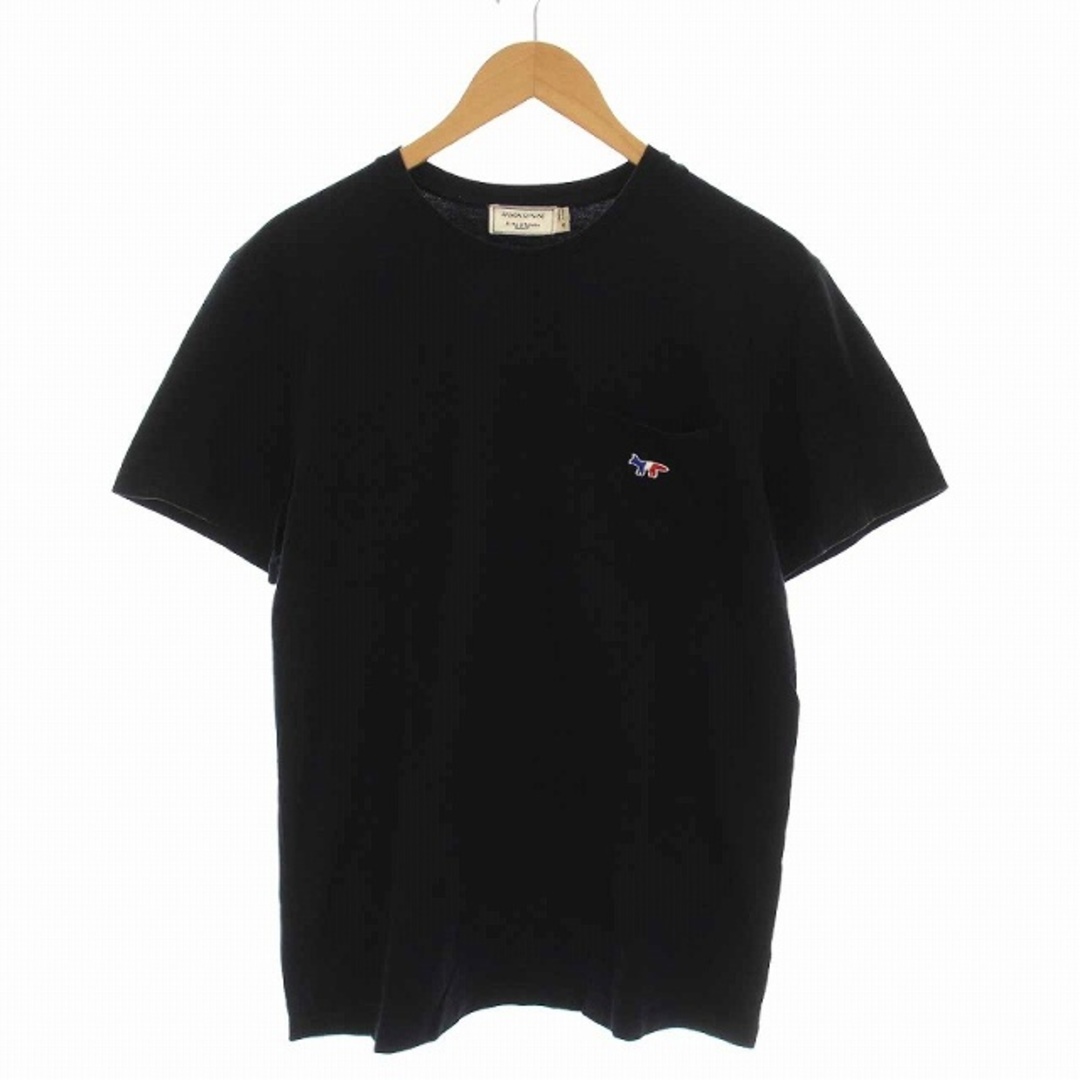 MAISON KITSUNE トリコロールフォックス ポケットTシャツ M 黒