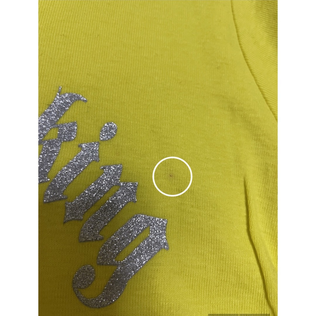 ロンT 長袖　黄色　タイト　チビT ピタT グランジ　ギャル　Y2K フィット レディースのトップス(Tシャツ(長袖/七分))の商品写真