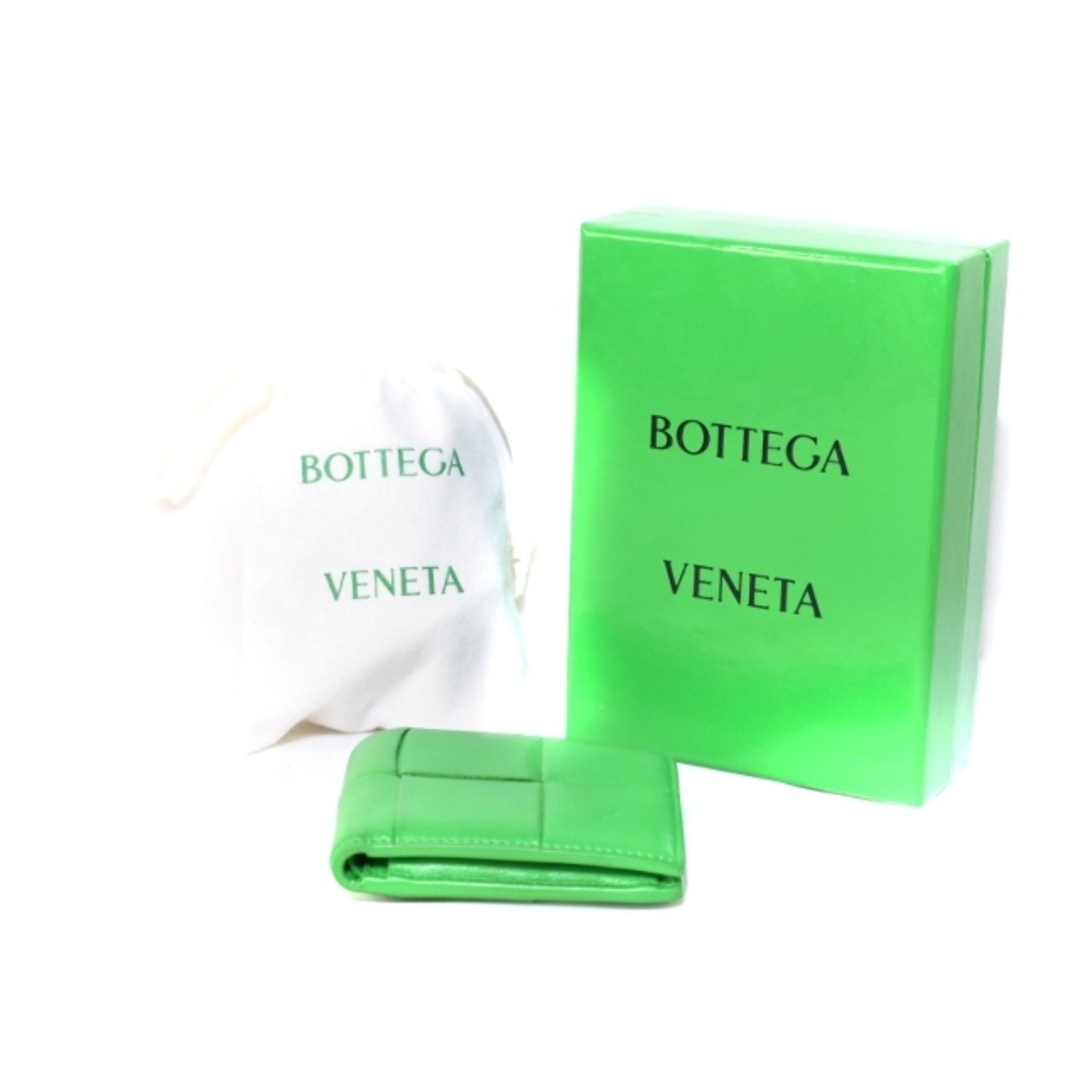 BOTTEGA VENETA カセット コインパース付 二つ折り 財布 グリーン