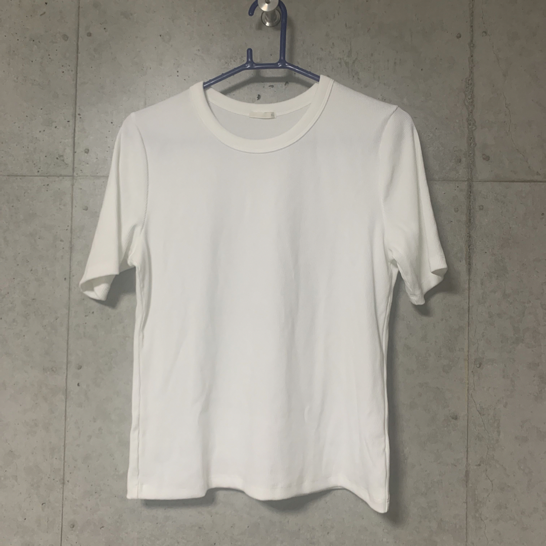 GU(ジーユー)のGU リブT XL レディースのトップス(Tシャツ(半袖/袖なし))の商品写真