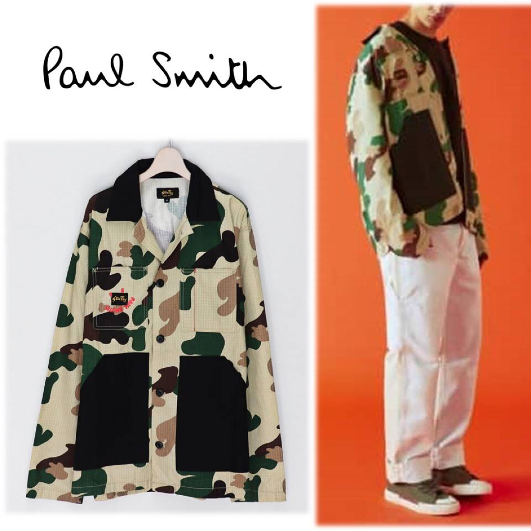 Paul Smith(ポールスミス)の《ポールスミス×Stan Ray》新品 カモフラ ショップジャケット 大きめM メンズのジャケット/アウター(テーラードジャケット)の商品写真
