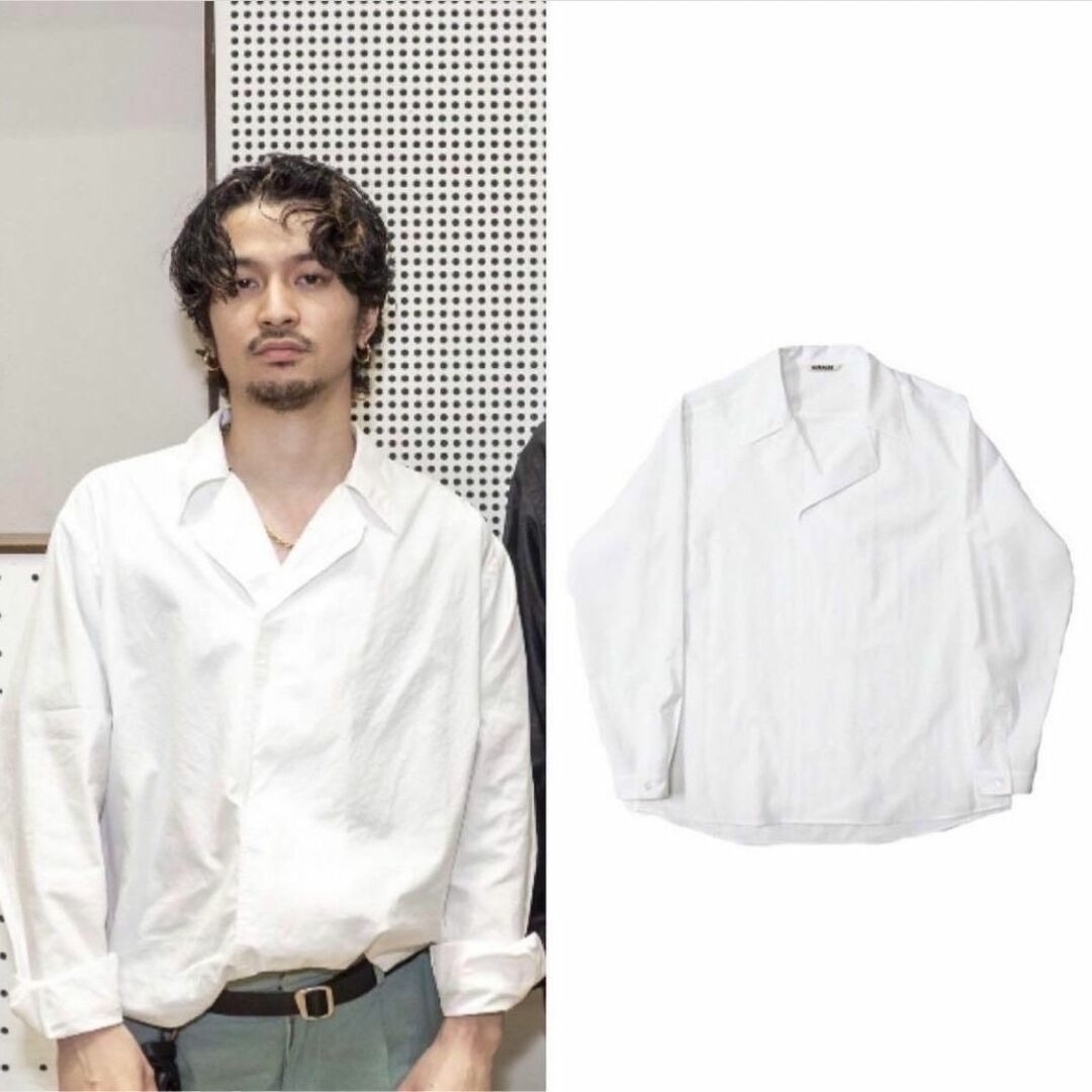 さらに柔らかい風合いにする為22SS WASHED FINX TWILL P/O SHIRTS 常田大希　4