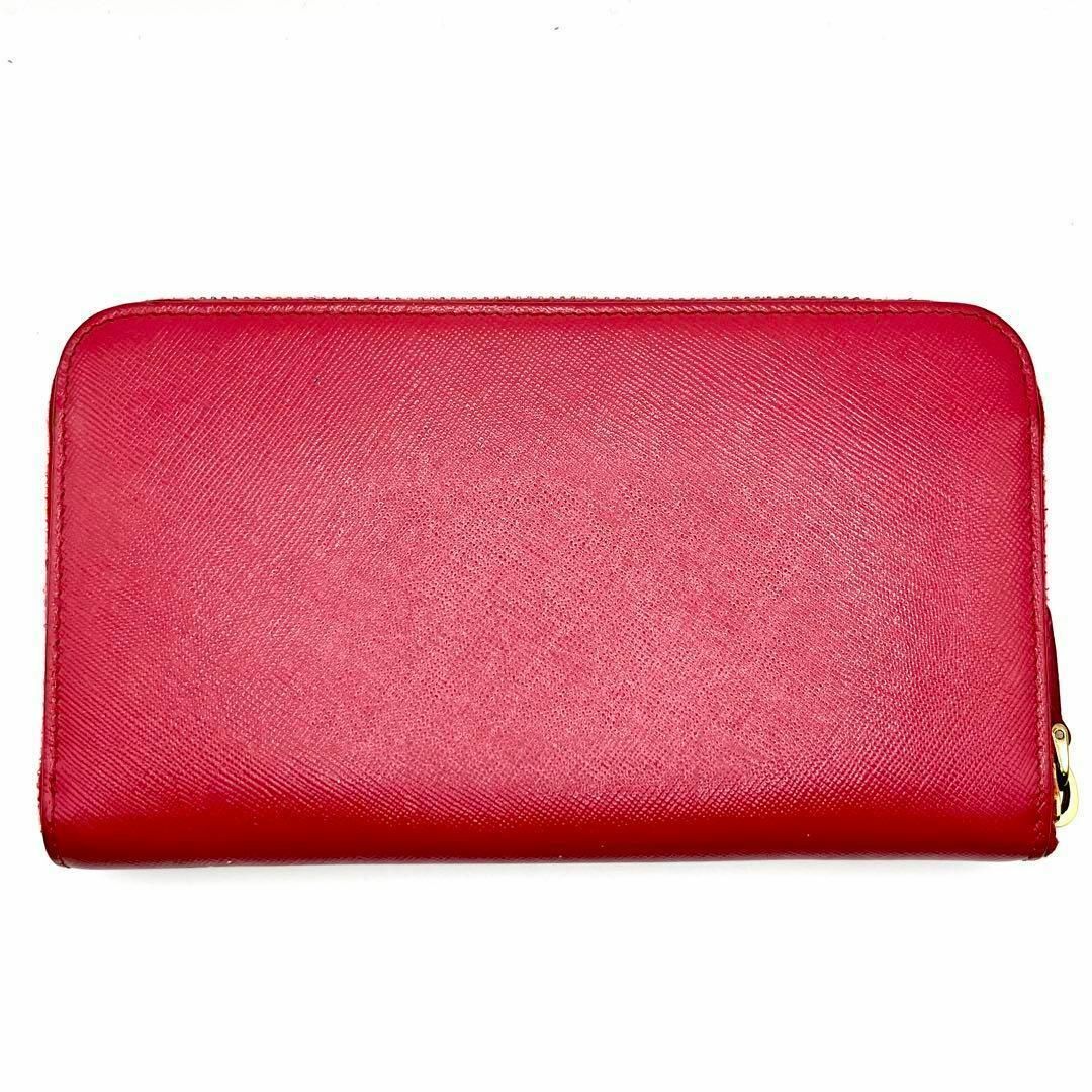 PRADA - 美品✨ プラダ 長財布 ラウンドファスナー サフィアーノメタル