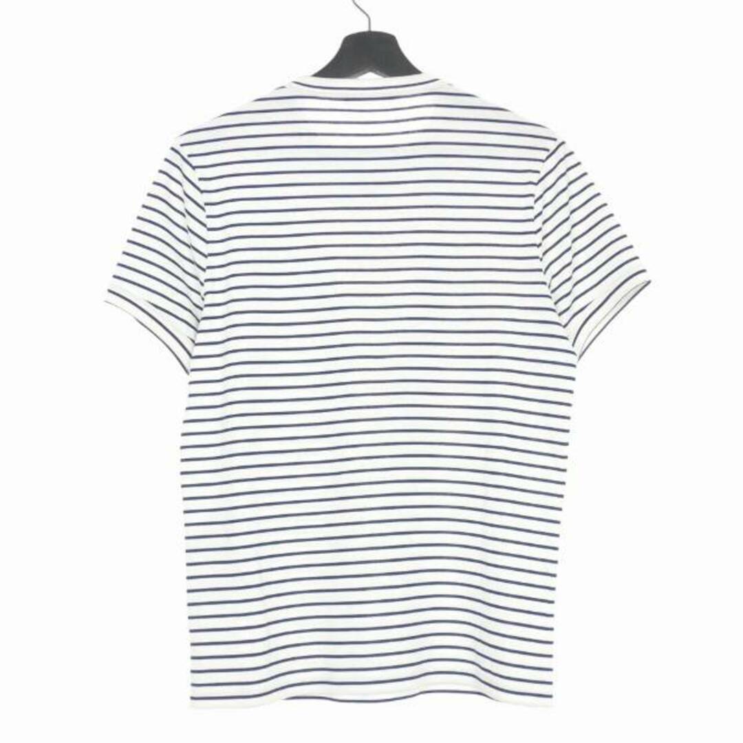 PRADA トライアングルロゴ ボーダー Tシャツ カットソー 半袖 XS 白