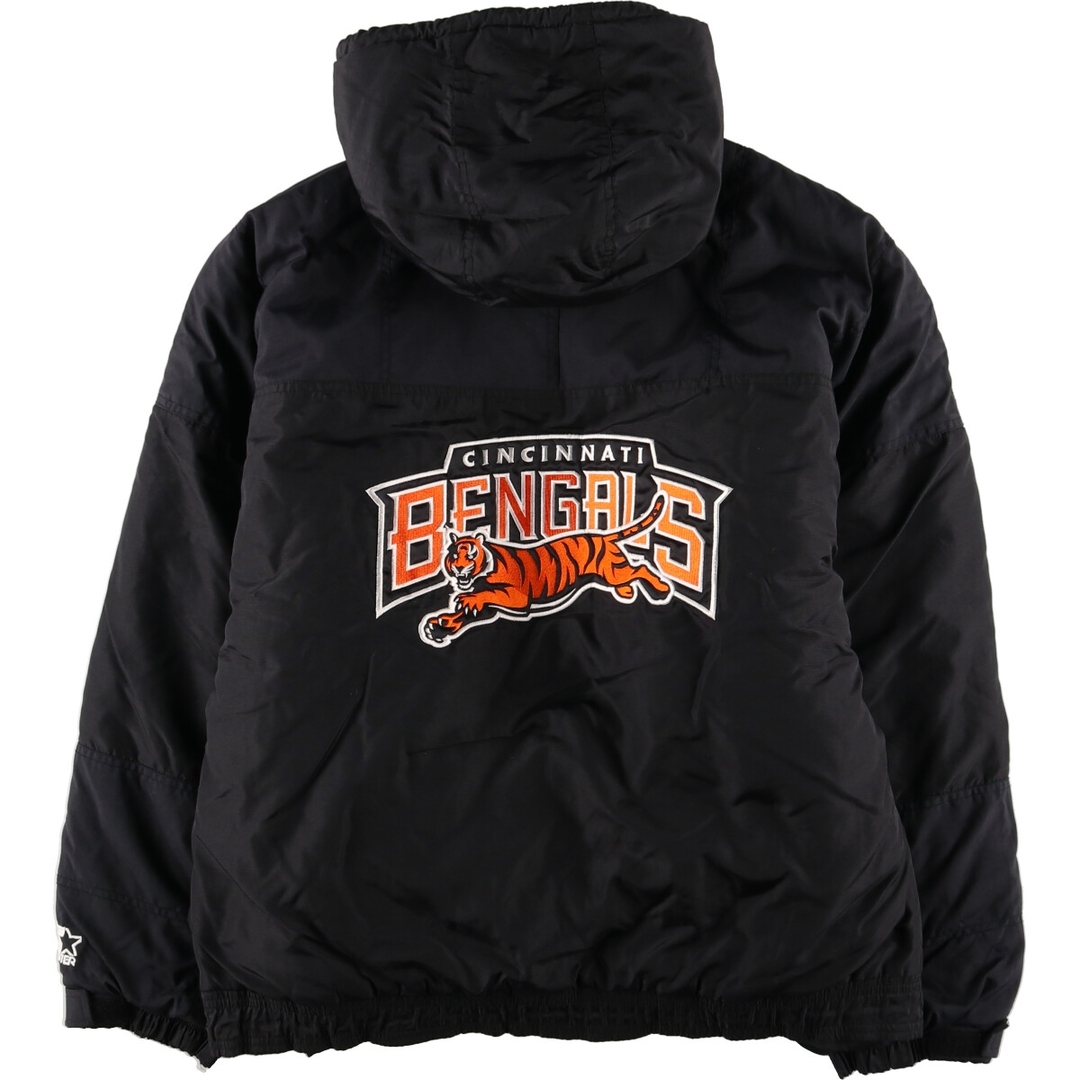古着 スターター Starter NFL CINCINNATI BENGALS シンシナティベンガルズ フード付き 中綿ジャケット メンズXL /eaa372172 メンズのジャケット/アウター(ダウンジャケット)の商品写真