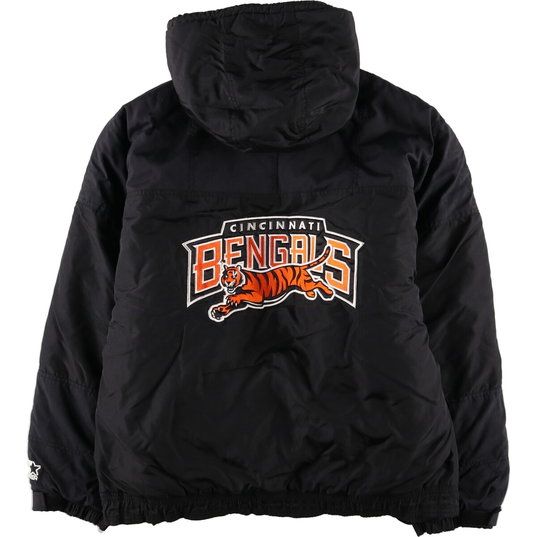 スターター Starter NFL CINCINNATI BENGALS シンシナティベンガルズ フード付き 中綿ジャケット メンズXL /eaa372172