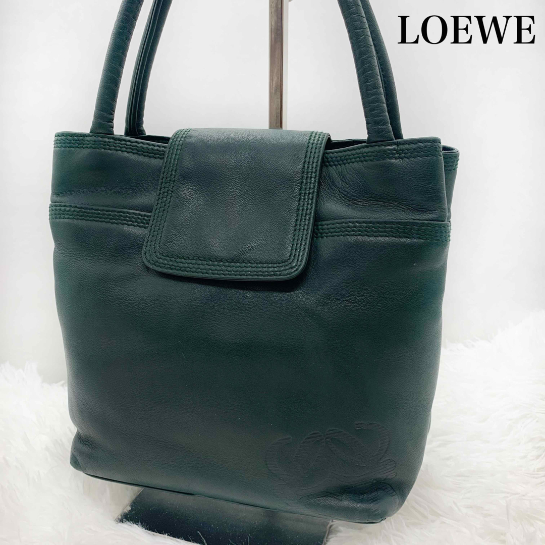 LOEWE - 美品✨LOEWE ロエベ ハンドバッグ アナグラム ナッパレザー A5