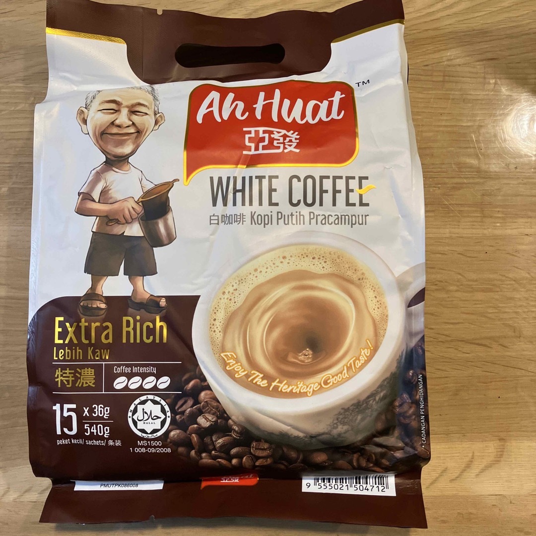 Ah Huat ホワイトコーヒー 特濃 Extra Rich【36g✖️15本】 食品/飲料/酒の飲料(コーヒー)の商品写真