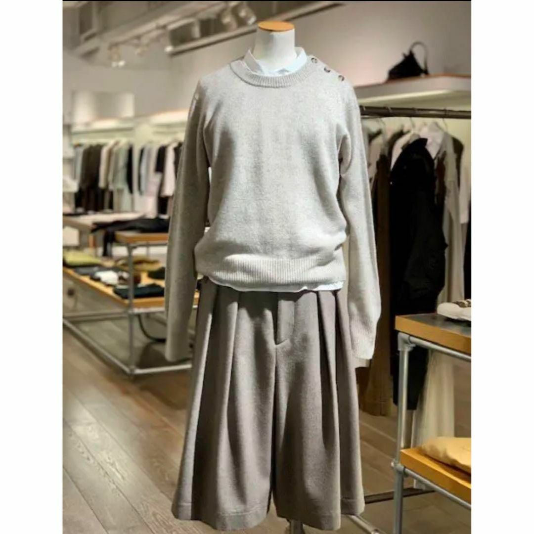 美品☆マーガレットハウエル カシミヤ混 ウール ニット グレー