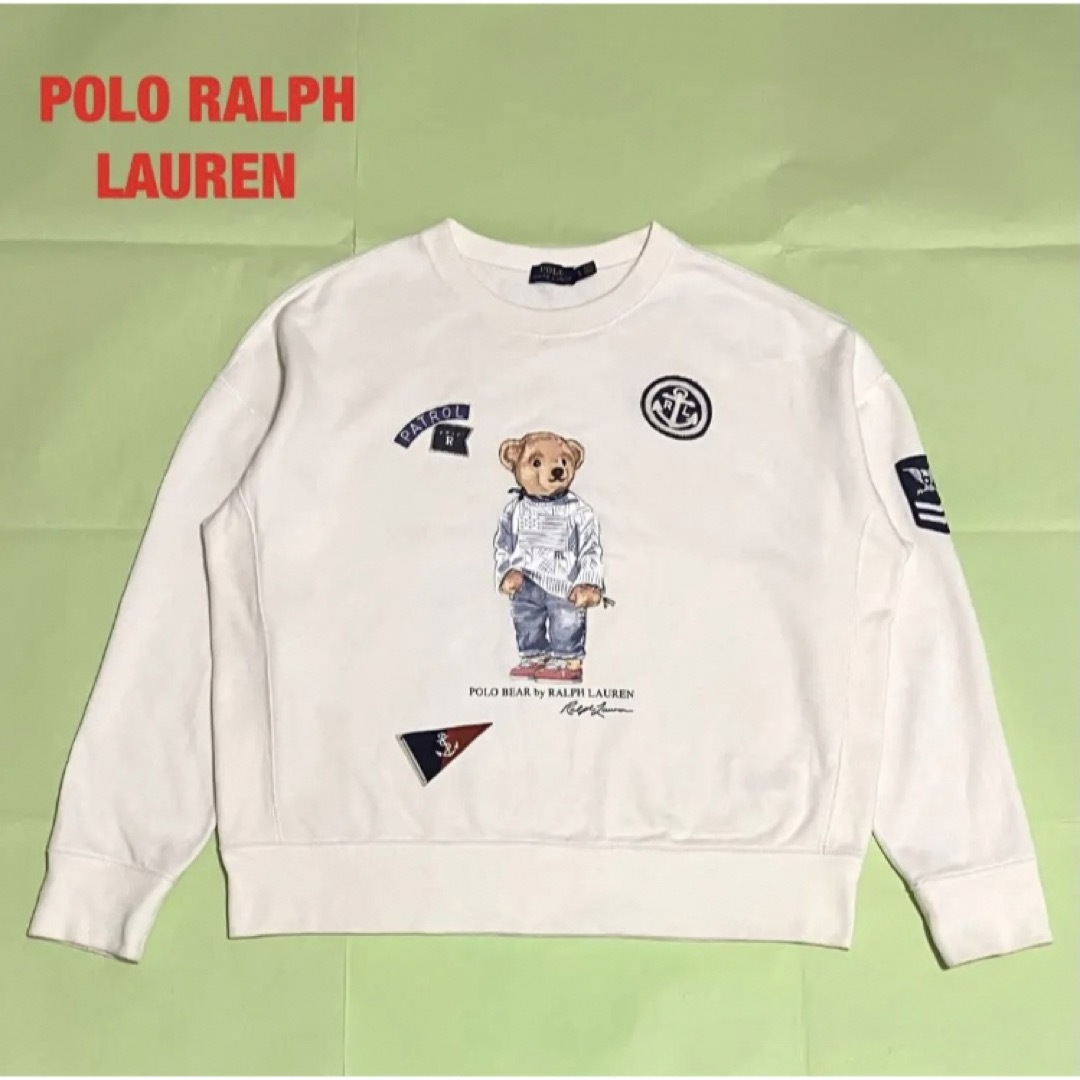 【希少】POLO RALPH LAUREN　ロゴスウェット　ポロベアー　裏起毛 | フリマアプリ ラクマ