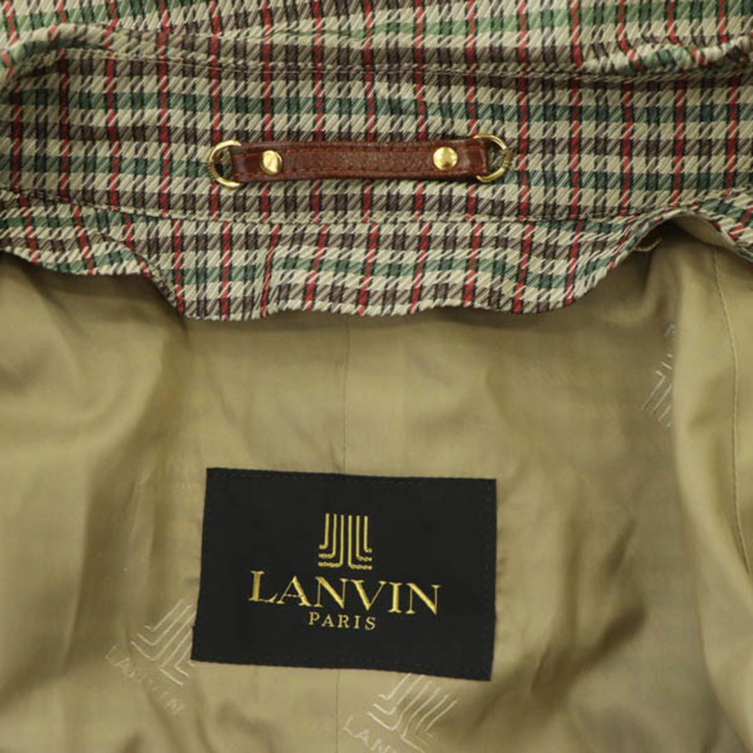 ランバン/LANVIN/カシミア混ライナー比翼釦シルク100％ステンカラーコート