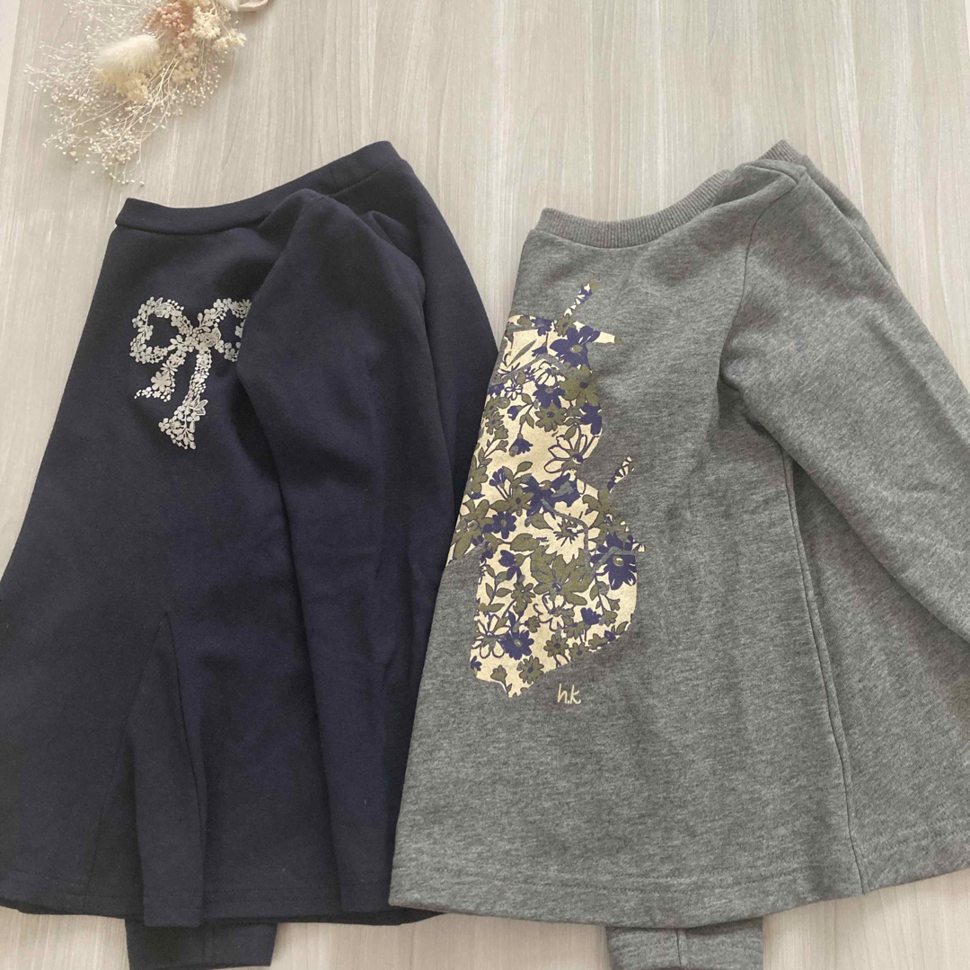 hakka kids(ハッカキッズ)の【美品】ハッカキッズ　トップス2枚セット キッズ/ベビー/マタニティのキッズ服女の子用(90cm~)(Tシャツ/カットソー)の商品写真