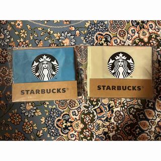 スターバックスコーヒー(Starbucks Coffee)のm0様専用　スターバックス　海外限定　サマードリンクホルダー　ベージュとブルー(トートバッグ)