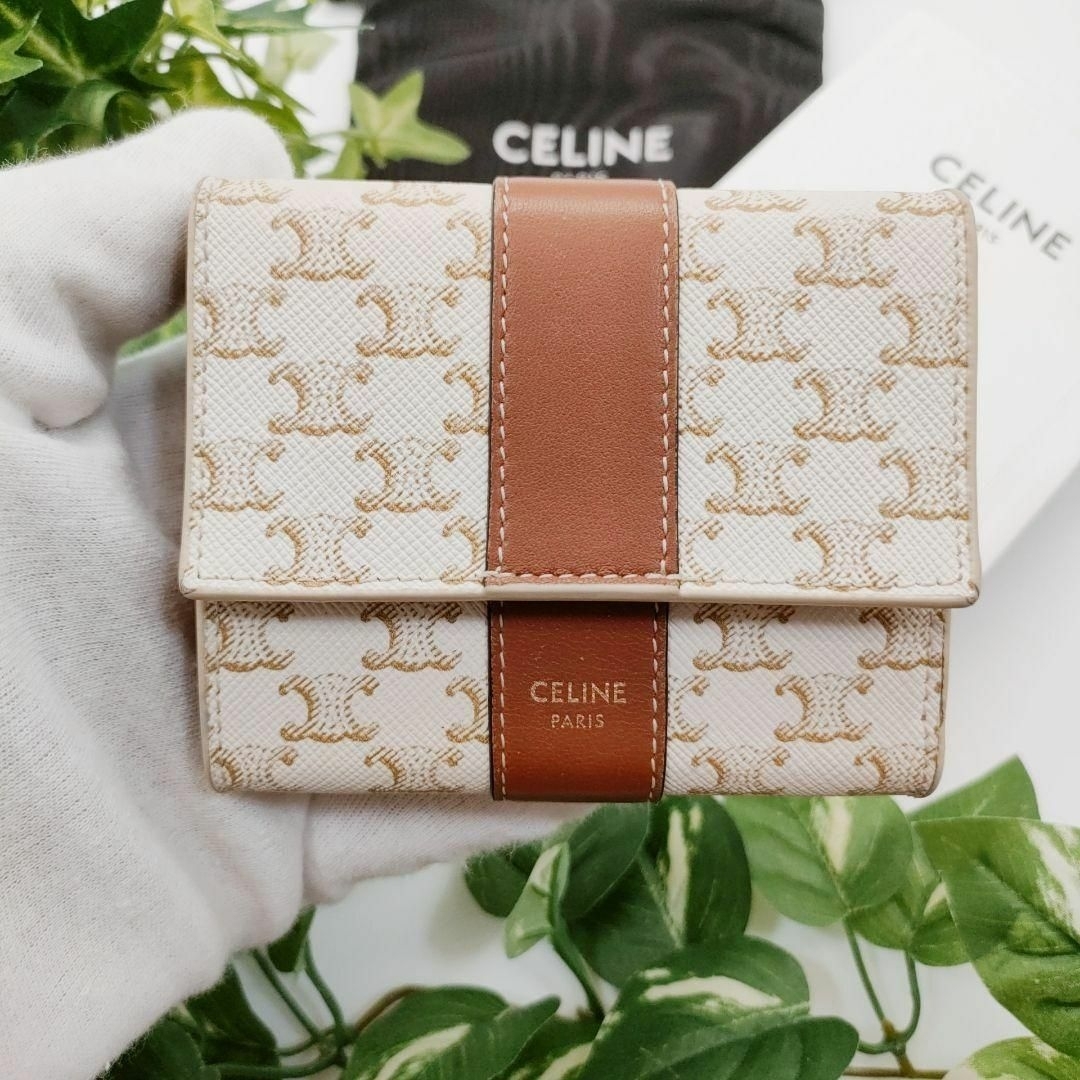 CELINE セリーヌ トリオンフ スモールウォレット 三つ折り財布レディース