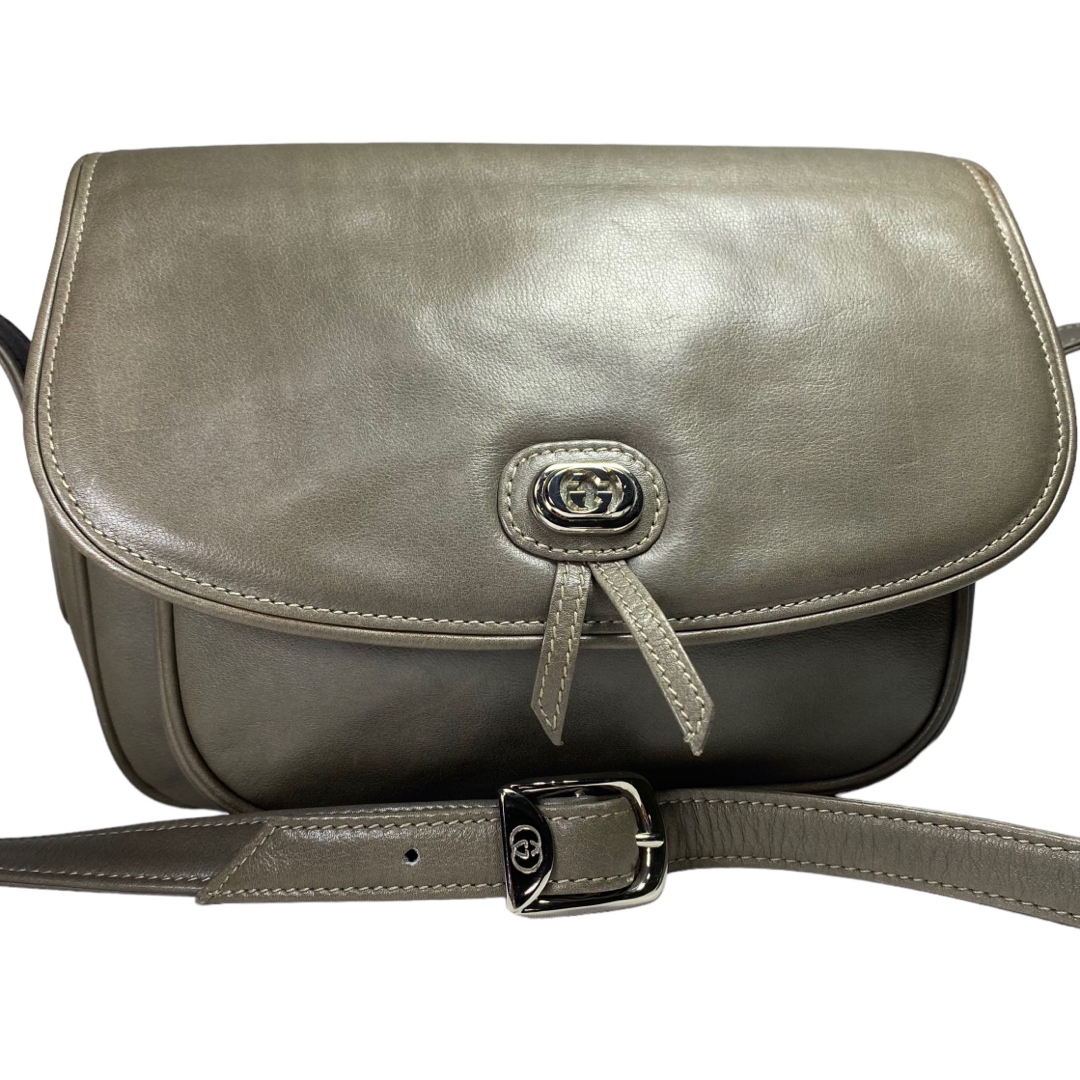 【レア】GUCCI グッチ GG金具 OLD オールド ショルダーバッグ グレー | フリマアプリ ラクマ