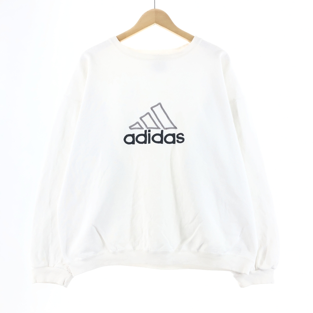 ロゴ刺繍生産国90年代 アディダス adidas ロゴスウェット トレーナー メンズXL ヴィンテージ /eaa372097