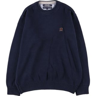 トミーヒルフィガー(TOMMY HILFIGER)の古着 トミーヒルフィガー TOMMY HILFIGER コットンニットセーター メンズL ヴィンテージ /eaa370329(ニット/セーター)