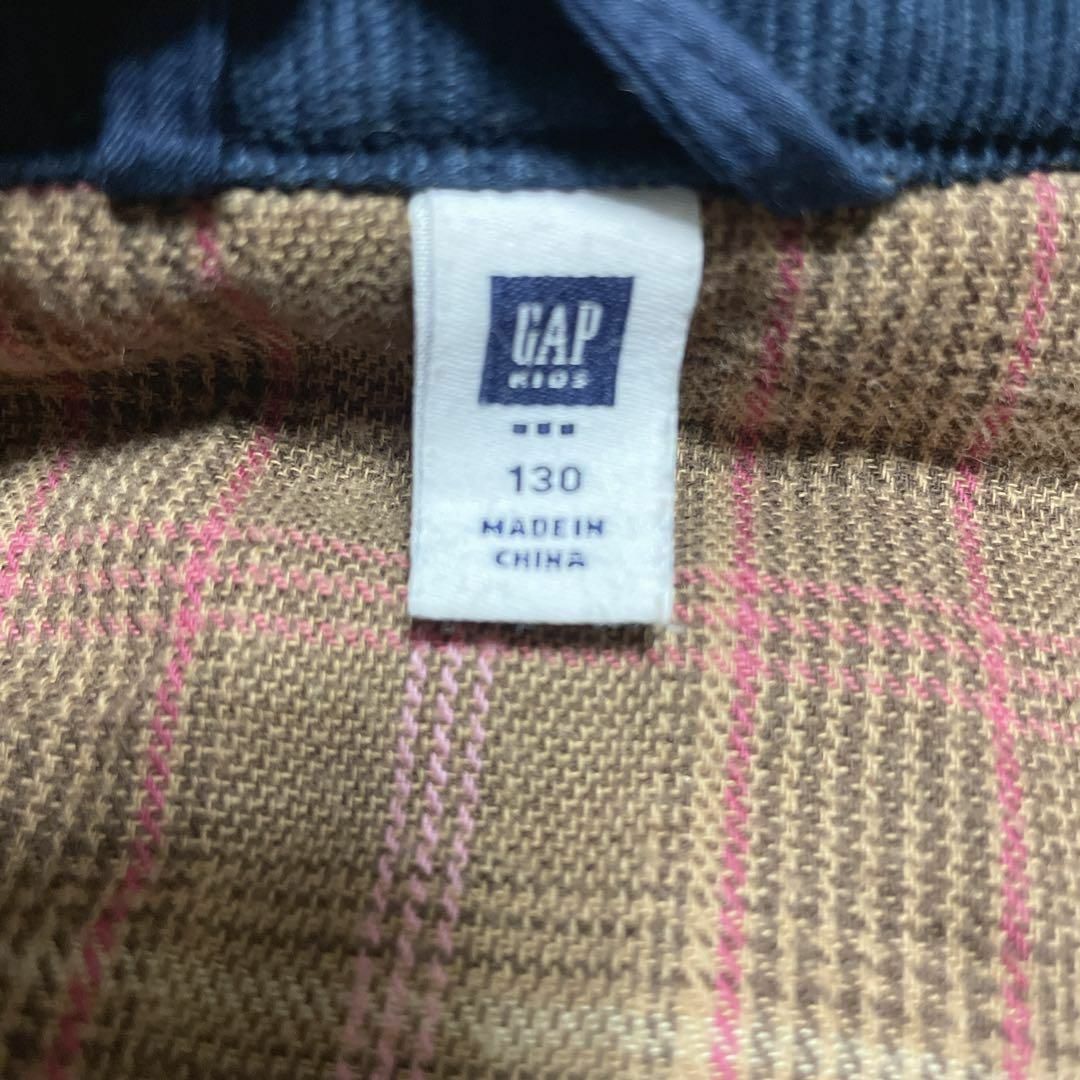 GAP Kids(ギャップキッズ)のGAP KIDS キルティングジャケット キルティングコート 襟コーデュロイ 紺 キッズ/ベビー/マタニティのキッズ服女の子用(90cm~)(ジャケット/上着)の商品写真