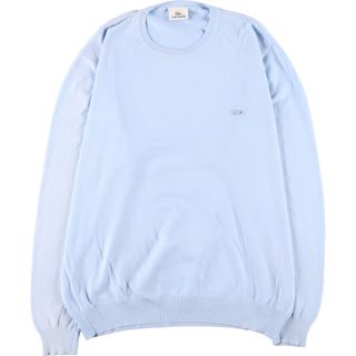 ラコステ(LACOSTE)の古着 ラコステ LACOSTE コットンニットセーター 6 メンズL /eaa370310(ニット/セーター)