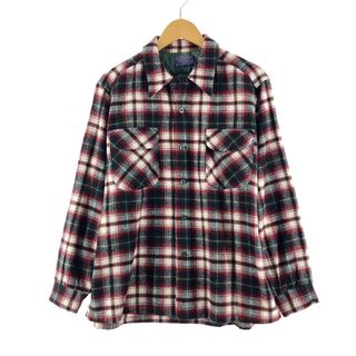 ペンドルトン(PENDLETON)の古着 70年代 ペンドルトン PENDLETON ボードシャツ タータンチェック ウールボックスシャツ USA製 メンズL ヴィンテージ /eaa370648(シャツ)